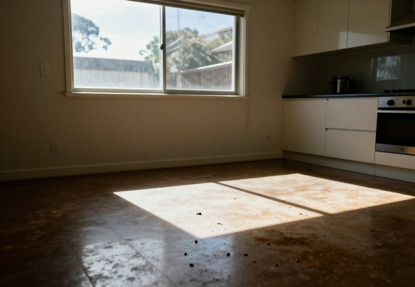 Rodent infestation in a Kareela garage before treatment