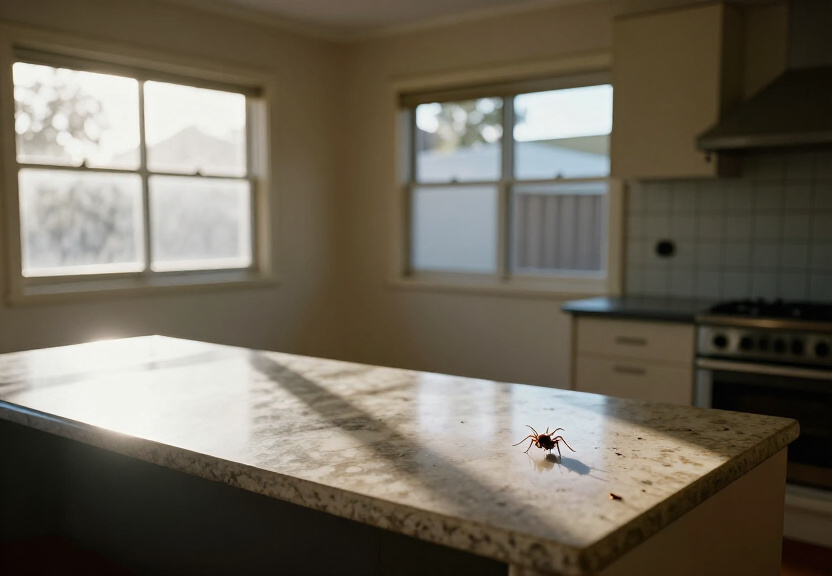 Cockroach infestation in a Kareela kitchen before treatment